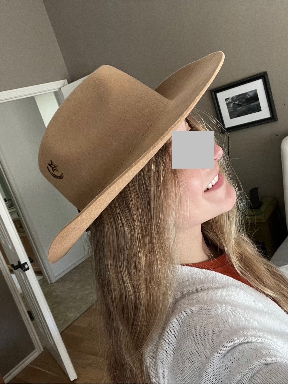 Branded Wool Cowgirl Hat - Picture 10 of 10